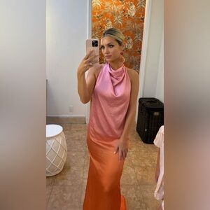 Baobab Collection Pink and Orange Midi Dress